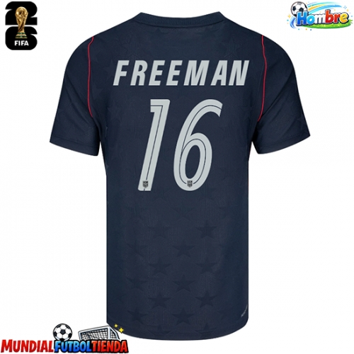 Camiseta Estados Unidos Alex Freeman #16 Segunda Equipación Replica Mundial 2026 mangas cortas